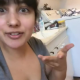 A very cute girl shits into a toilet with a hang and drop, then we see the product in the bowl. Filmed from a between the legs perspective. Vertical format video. About a minute.